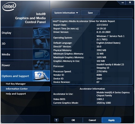 intel hd graphics 3000 driver windows 10 i3-2350m